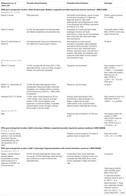 Diaphragmatic Hernia as a Prenatal Feature of Glycosylphosphatidylinositol Biosynthesis Defects and the Overlap With Fryns Syndrome – Literature Review